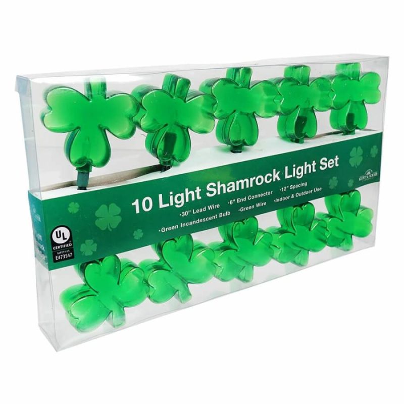 10-Light Shamrock Light Set  |  St. Patrick’s Day