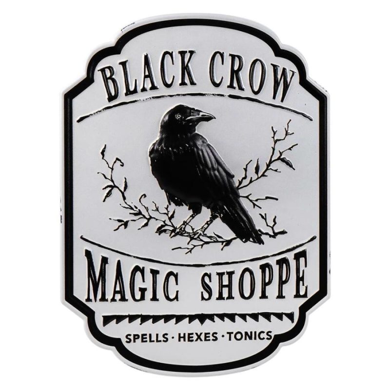 16.25″ Black Crow Magic Shoppe Sign  |  Halloween