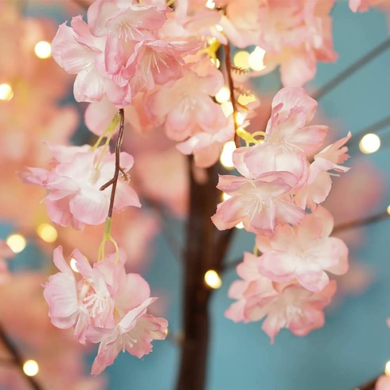 4Ft Led Lighted Pink Cherry Tree  |  Easter