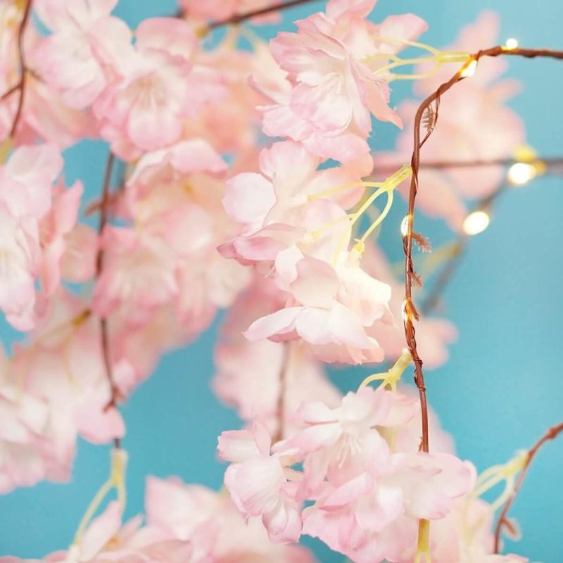 4Ft Led Lighted Pink Cherry Tree  |  Easter