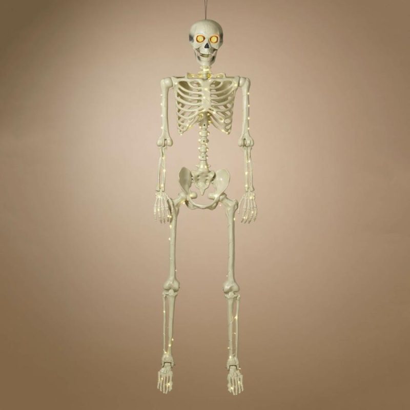 60″ Large Lighted Hanging Halloween Moving Eyes Skeleton With Timer  |  Halloween