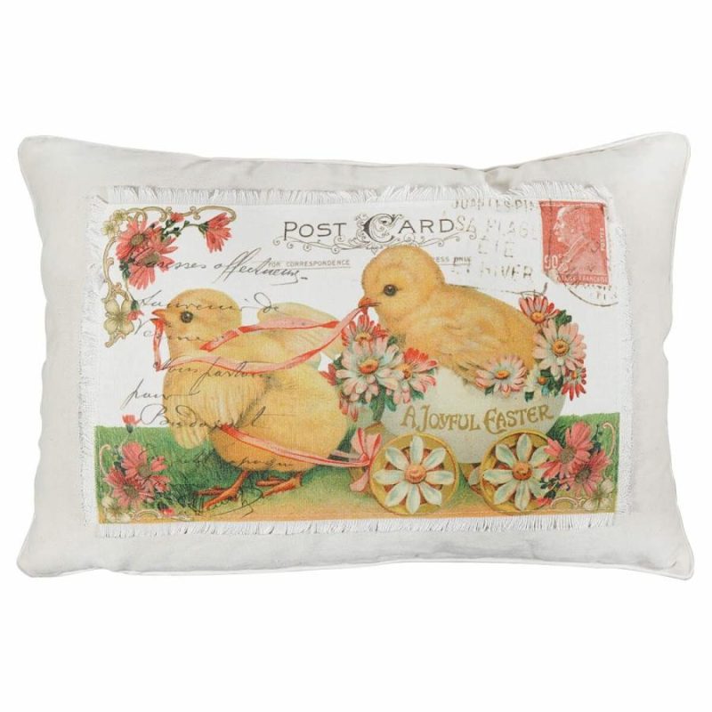 A Joyful Easter Postcard Pillow  |  Easter