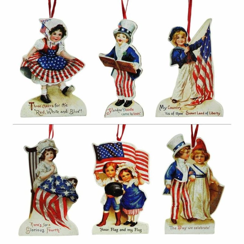 American Die Cut Ornaments Set/6  |  Patriotic