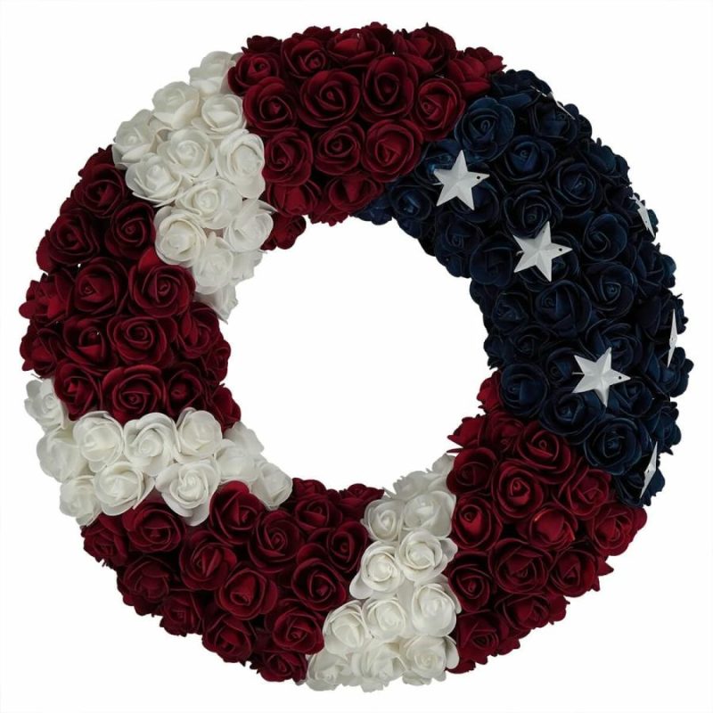 Americana Flower Wreath  |  Patriotic