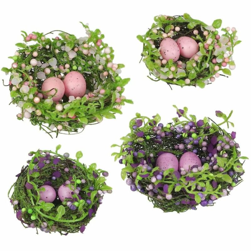 Berry Nests With Eggs Set/4  |  Easter