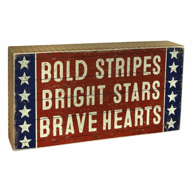 Bold Stripes Box Sign  |  Patriotic