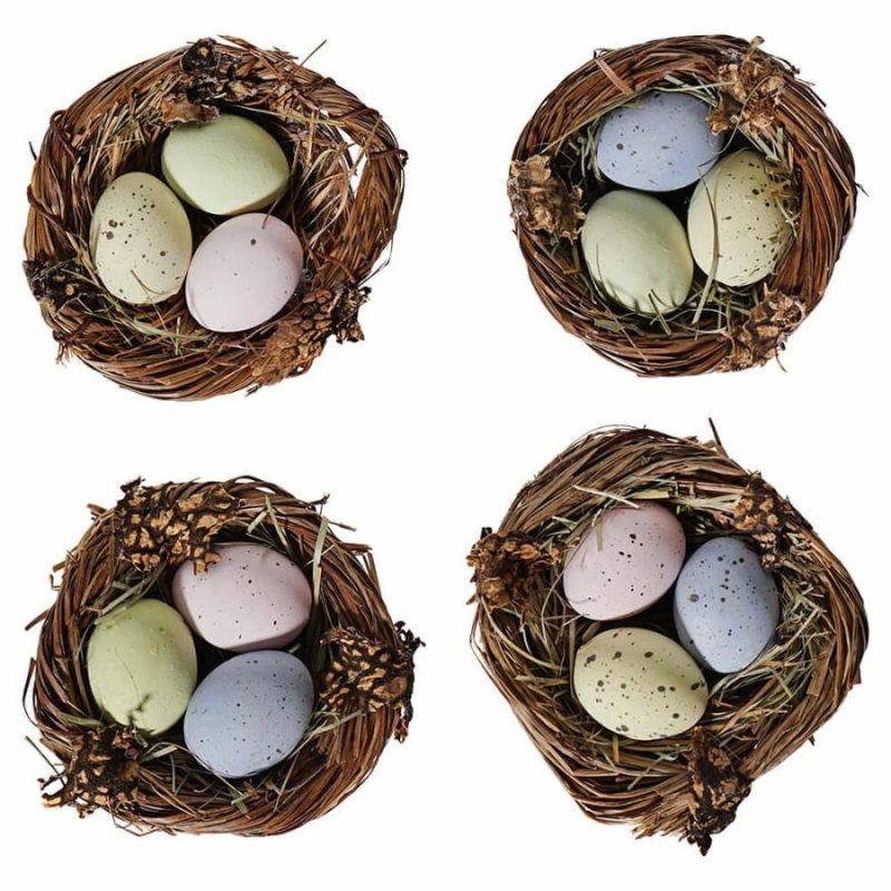 Box Of Nested Pastel Speckled Eggs Set/4  |  Easter