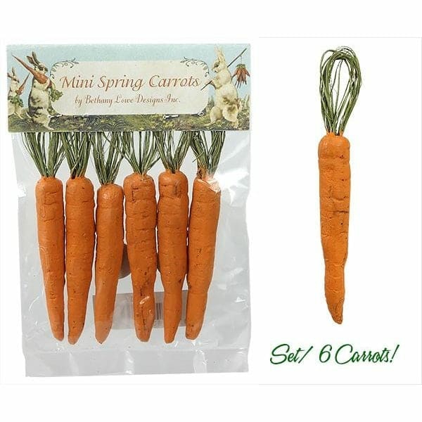 Carrot Ornaments Bag/6  |  Easter