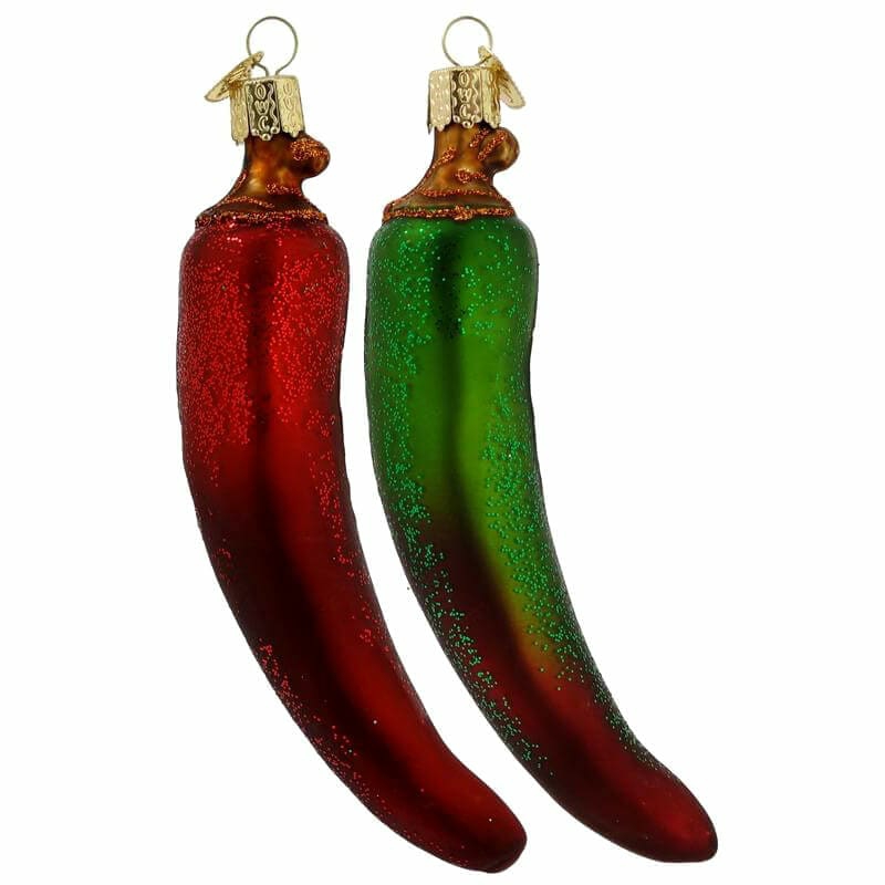 Chili Pepper Ornaments Set/2  |  Cinco De Mayo