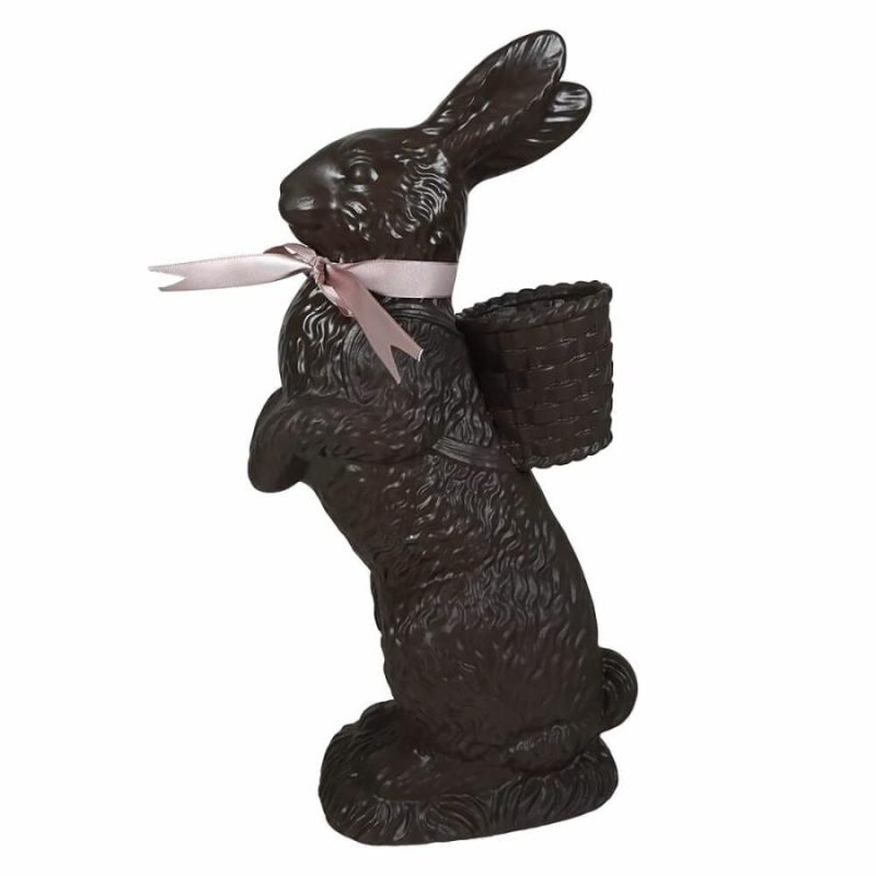 Chocolate Standing Bunny With Basket  |  Easter