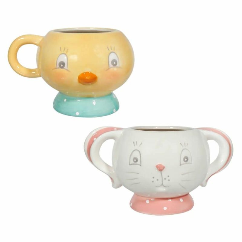 Easter Dottie Chick & Bunny Mugs Set/2  |  Easter