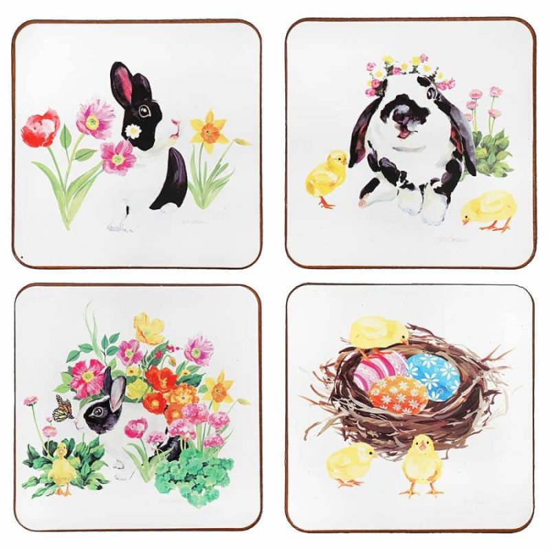 Easter Garden Coasters Set/4  |  Easter