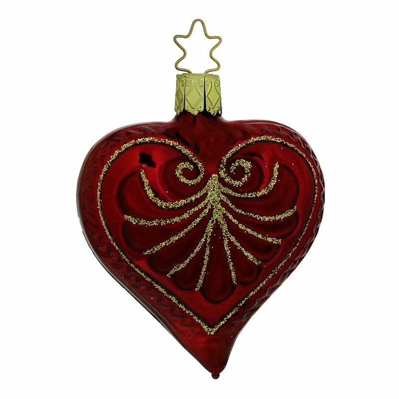 Elegant Dark Red Heart Ornament  |  Valentine’s Day