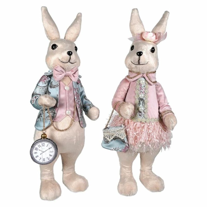 Elegant Dressed Bunny Couple Set/2  |  Easter