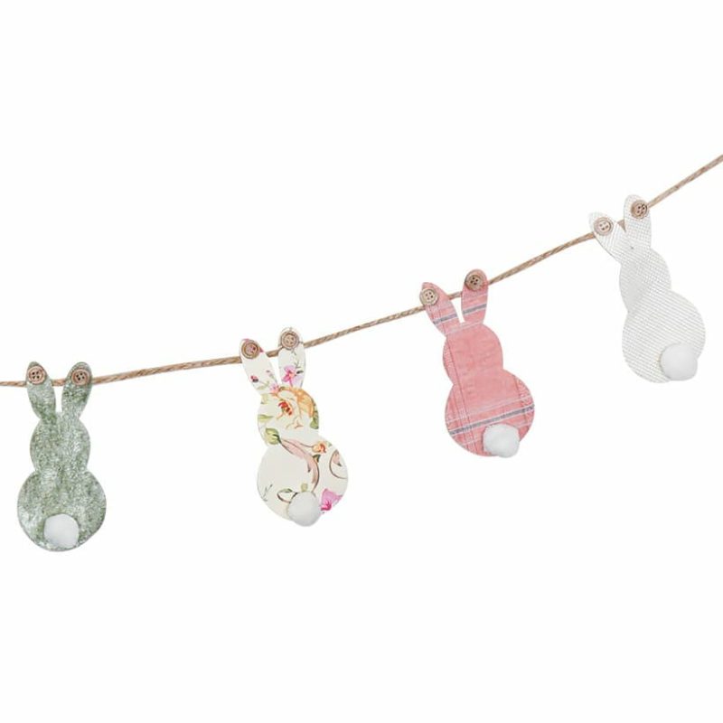 Fabric Easter Bunny Garlands Set/2  |  Easter