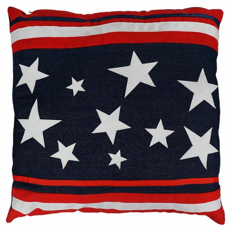 Fabric Stars & Stripes Americana Pillow  |  Patriotic