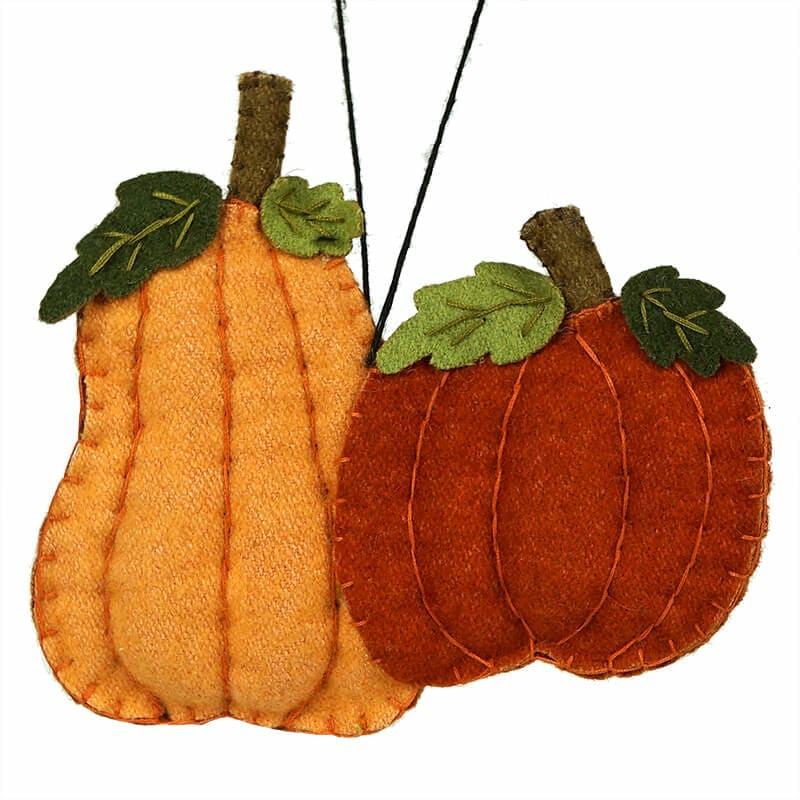 Fall Pumpkin Applique Ornament  |  Thanksgiving