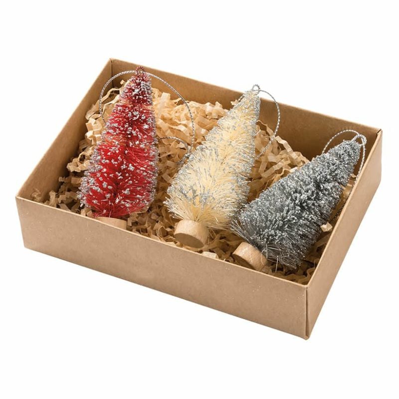 Farm Bottle Brush Trees Set/3  |  Patriotic