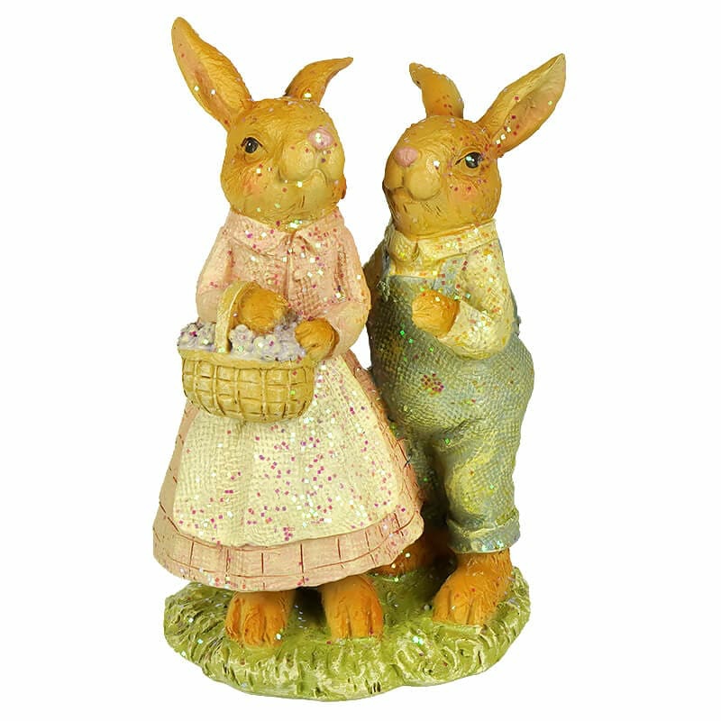 Farm Rabbit Couple Figure  |  Easter