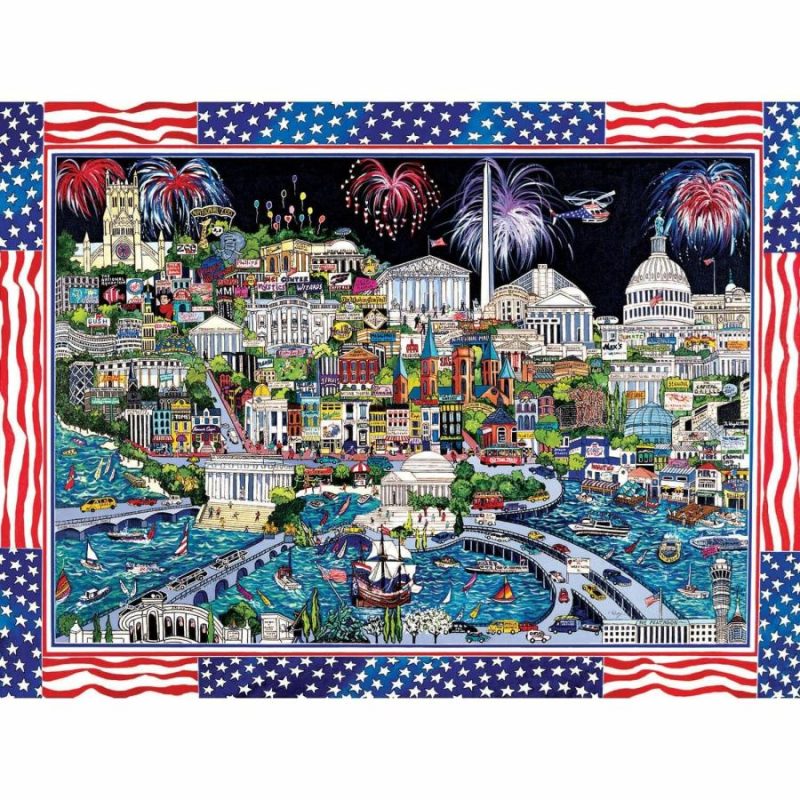 Fireworks Over Washington Dc Puzzle  |  Patriotic