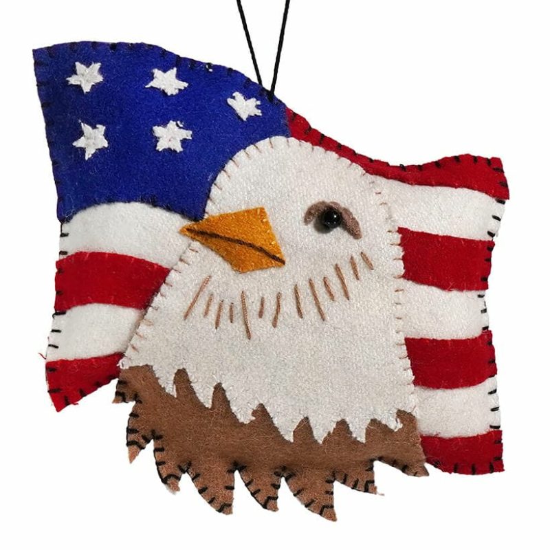 Flag With Eagle Ornament  |  Patriotic