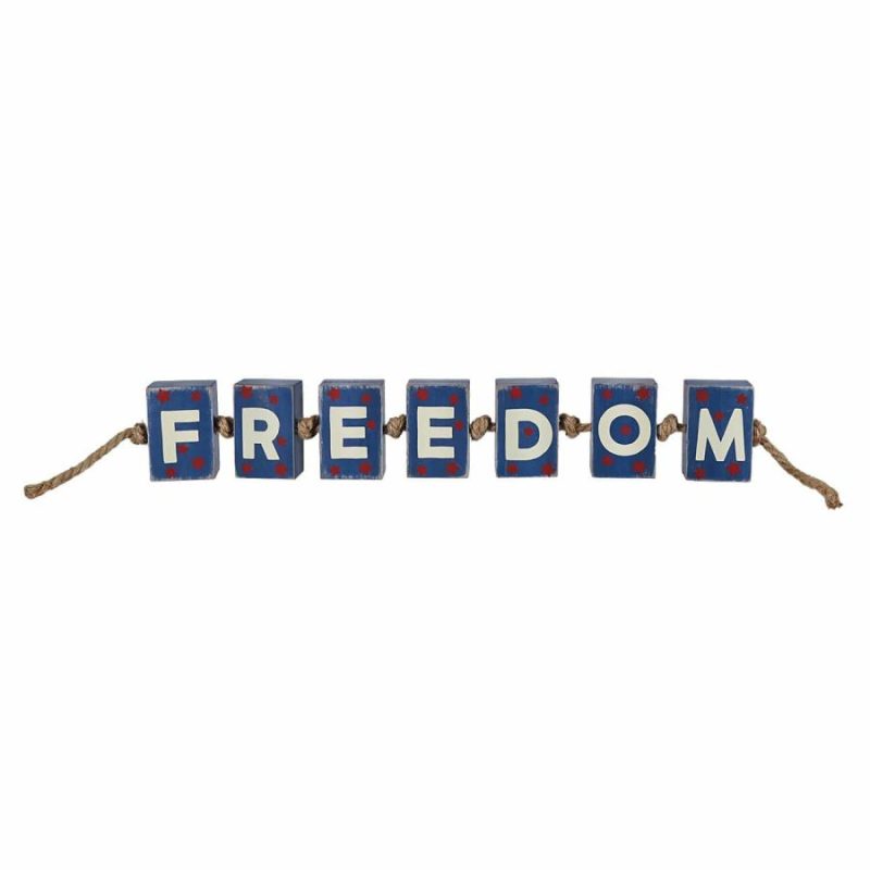 Freedom Americana Block Sign  |  Patriotic