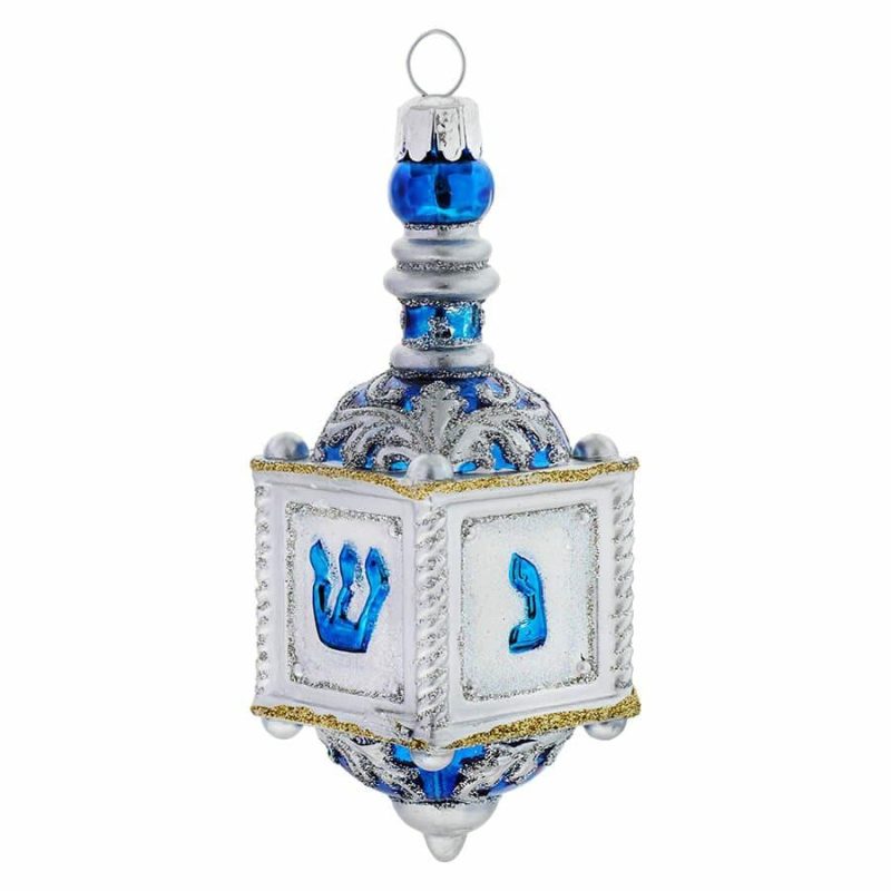 Glass Boxed Dreidel Ornament  |  Hanukkah