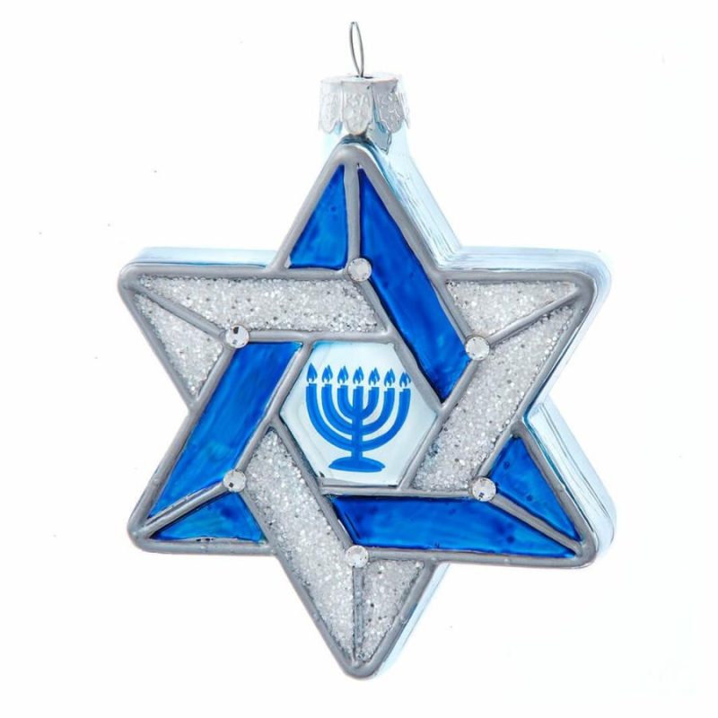 Glass Star Of David Ornament  |  Hanukkah