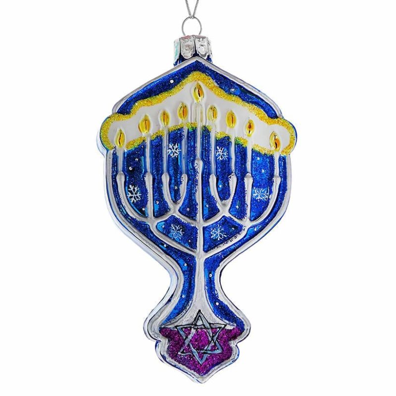 Hanukkah Menorah Ornament  |  Hanukkah