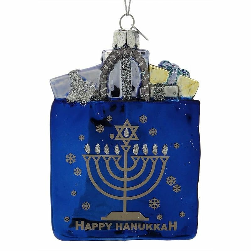 Happy Hanukkah Gift Bag Ornament  |  Hanukkah