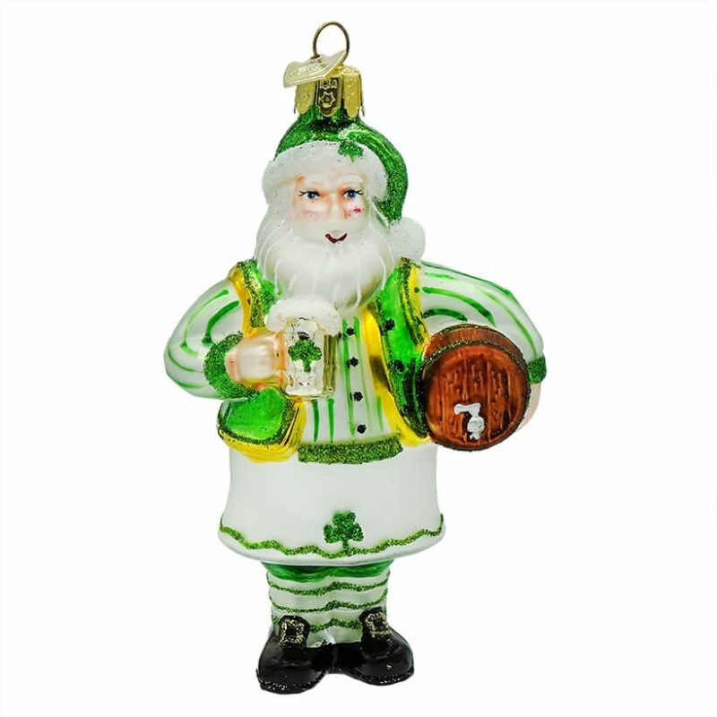 Irish Santa With Beer Ornament  |  St. Patrick’s Day