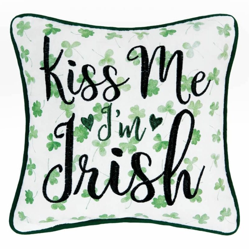 Kiss Me I’M Irish Pillow  |  St. Patrick’s Day