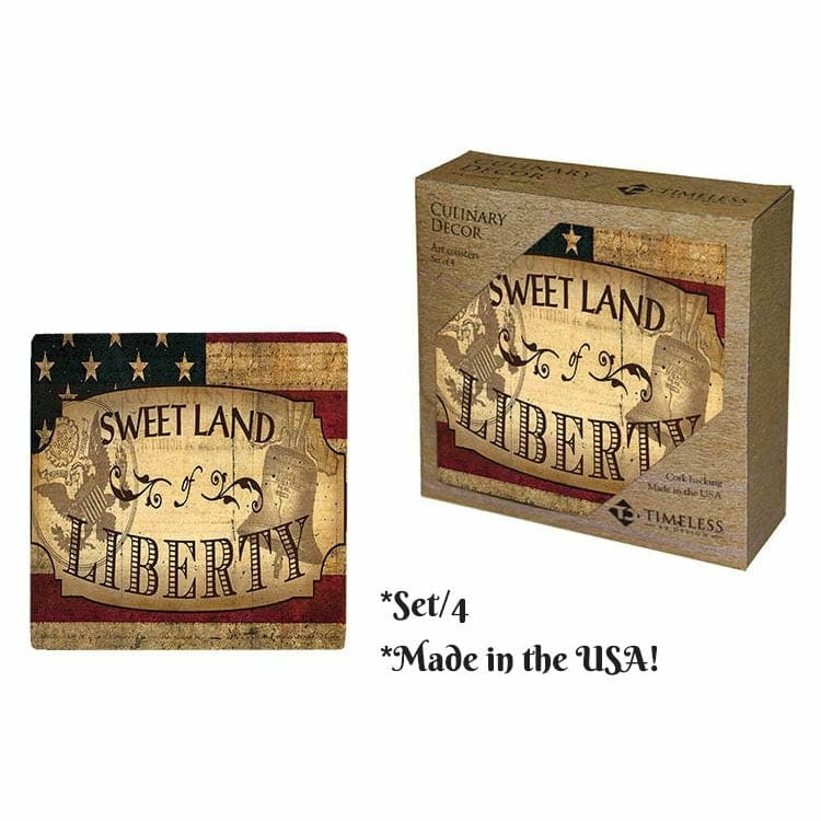 Land Of Liberty Coasters Set/4  |  Patriotic