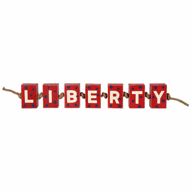 Liberty Americana Block Sign  |  Patriotic