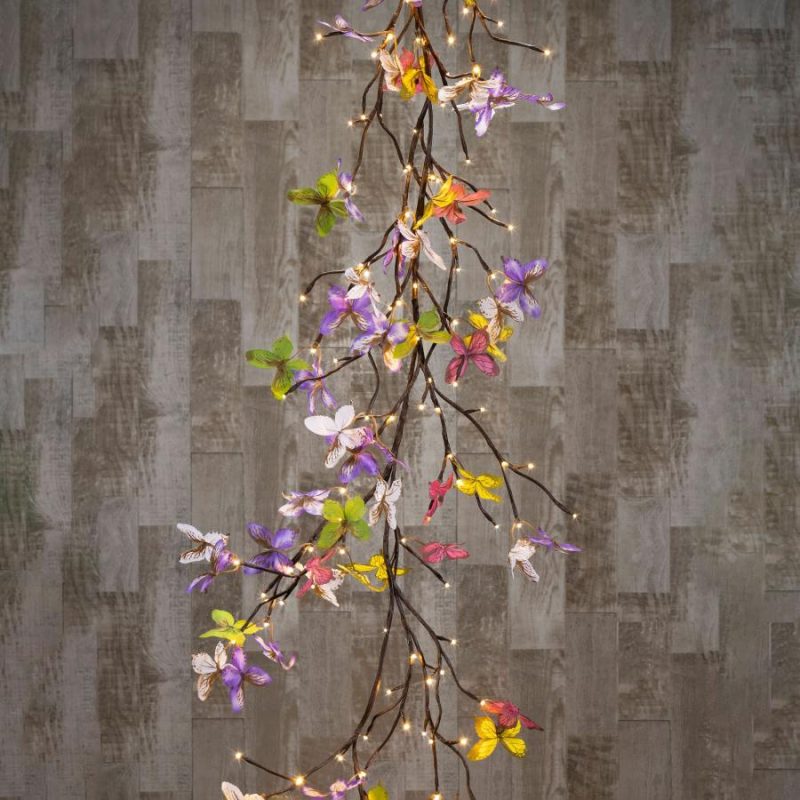 Lighted Butterfly Garland  |  Easter