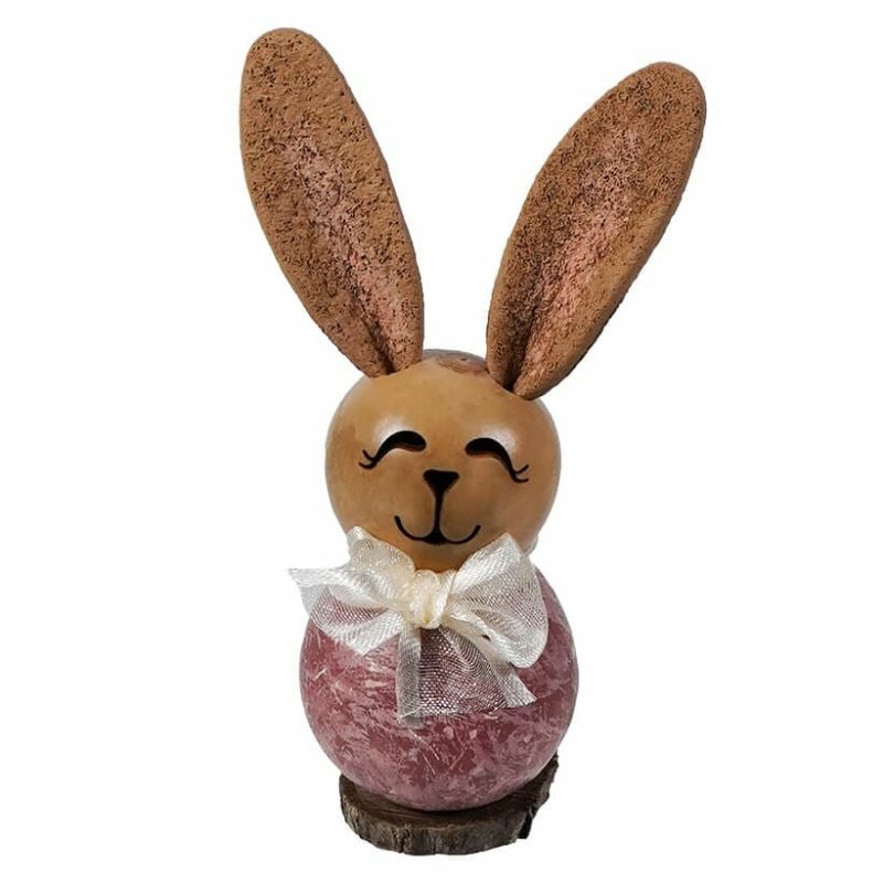 Lil’ Willow Pink Bunny Gourd With Bow  |  Easter