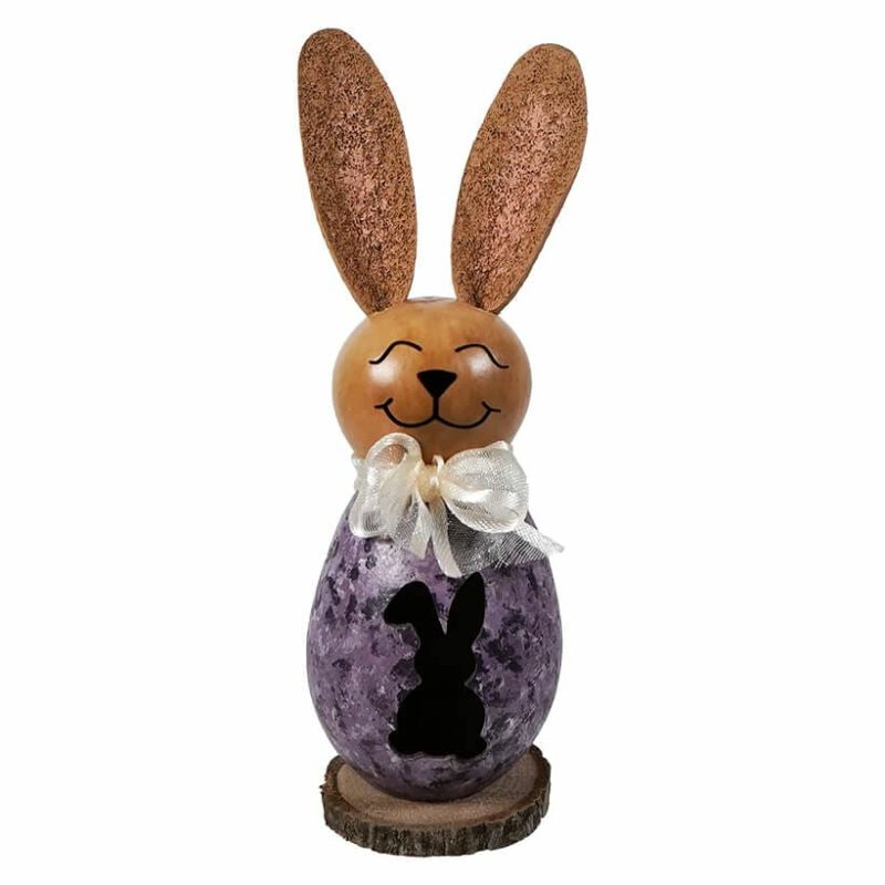 Lil’ Willow Purple Bunny Gourd With Bunny Cutout  |  Easter