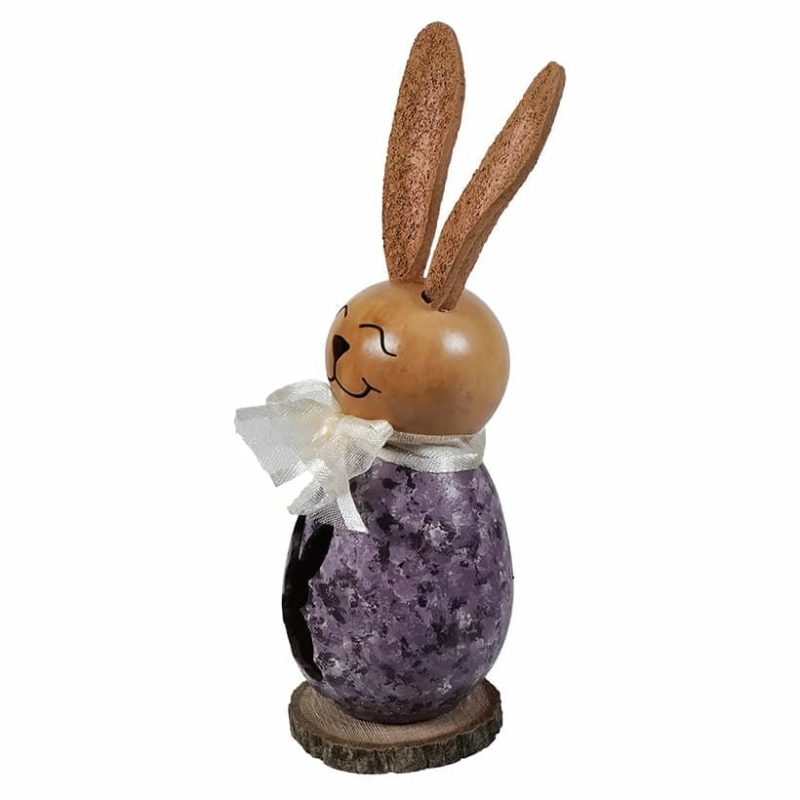 Lil’ Willow Purple Bunny Gourd With Bunny Cutout  |  Easter