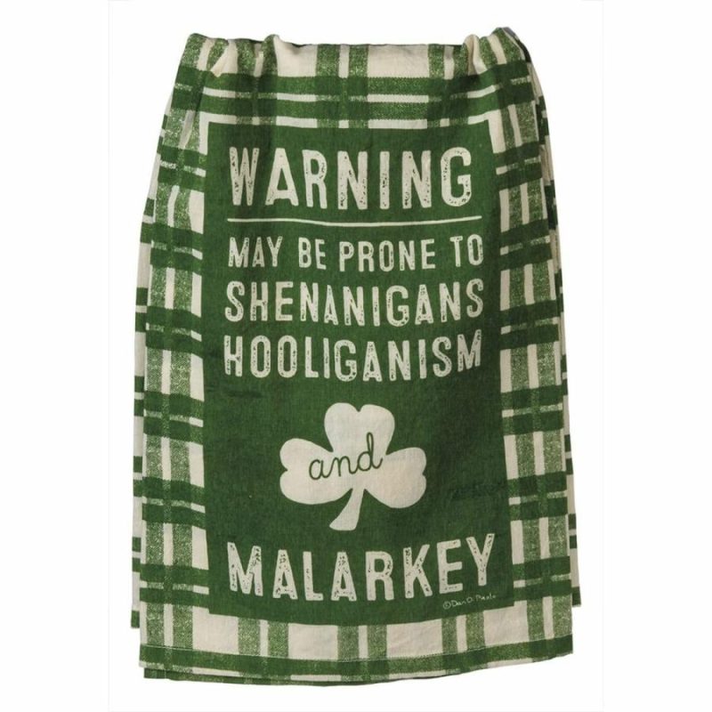 May Be Prone To Shenanigans Dish Towel  |  St. Patrick’s Day