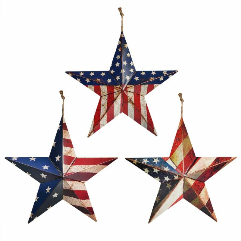 Metal Americana Stars Set/3  |  Patriotic