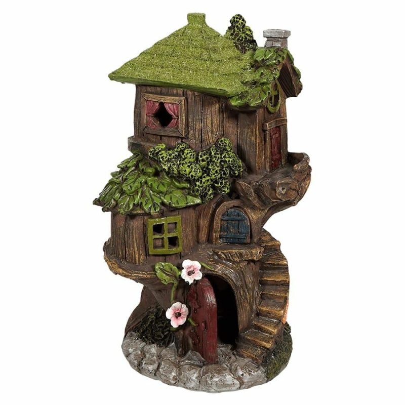 Mossy Solar Lighted Fairy Home  |  Easter