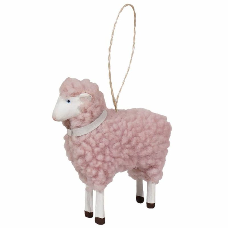 Pastel Pink Sheep Ornament  |  Easter