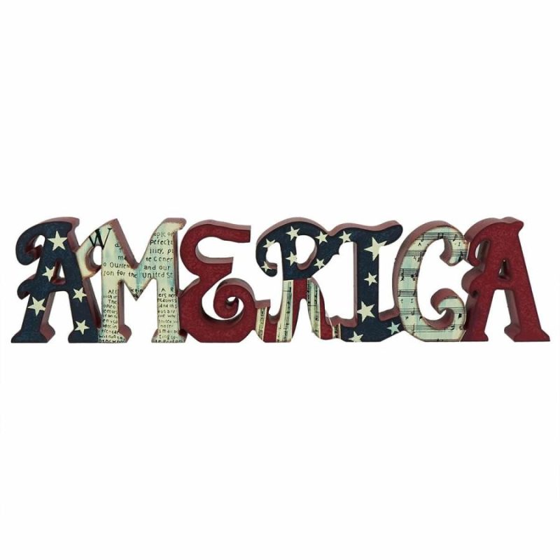 Patriotic America Block Sign  |  Patriotic