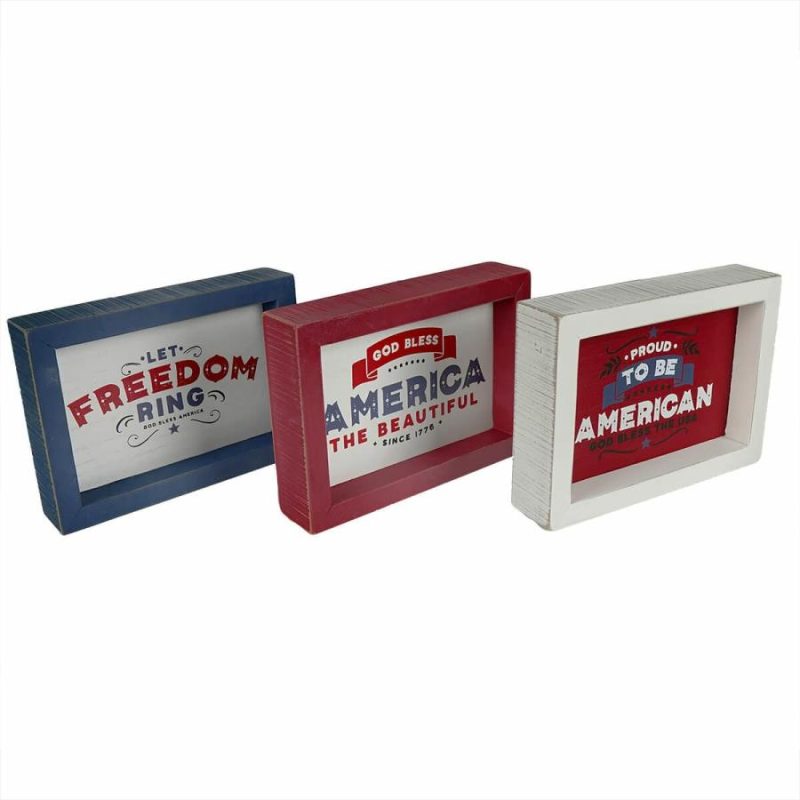 Patriotic Frame Decor Set/3  |  Patriotic