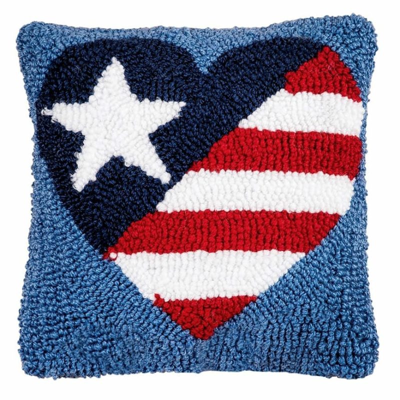 Patriotic Heart Pillow  |  Patriotic