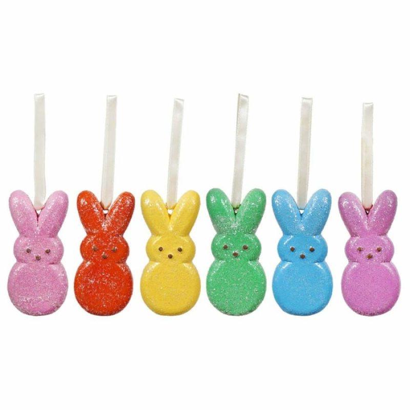 Peeps Bunny Ornaments Set/6  |  Easter