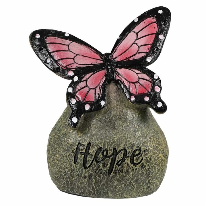 Pink Butterfly On “Hope” Stone  |  Easter