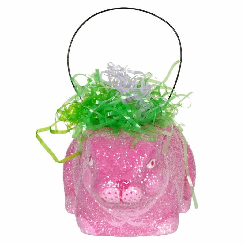 Pink Rabbit With White Box Container  |  Easter