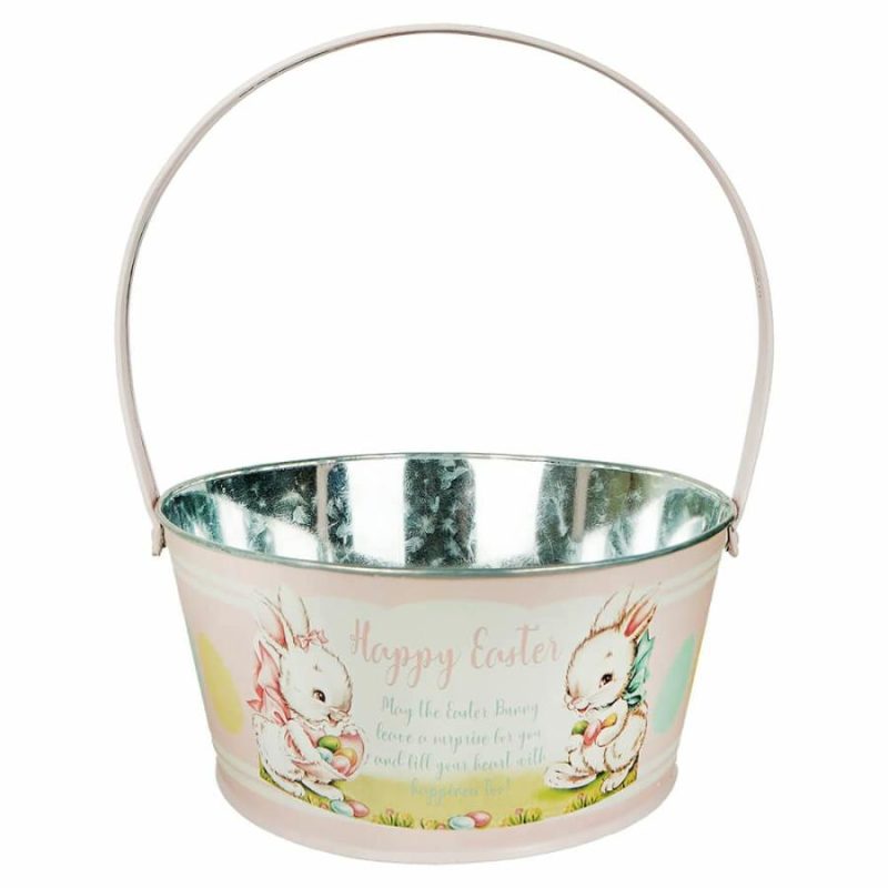 Pink Tin Easter Bucket  |  Easter