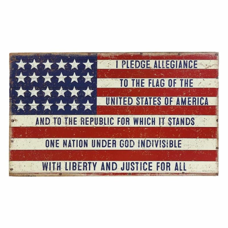 Pledge Allegiance Box Sign  |  Patriotic